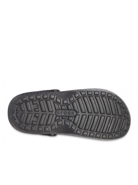CLASSIC GLITTER LINED CLOG Gepolsterter Sabot schwarz/silber - Damenschuhe