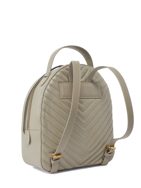 LOVE CLICK CLASSIC Rucksack aus gestepptem Leder Walnuss-Antikgold - Damentaschen