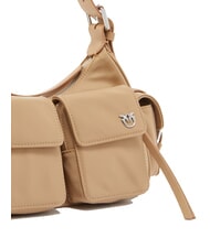 PINKO CARGO Umhängetasche mit Taschen beige-rauchgrau-nickel glänzend - Damentaschen - 3