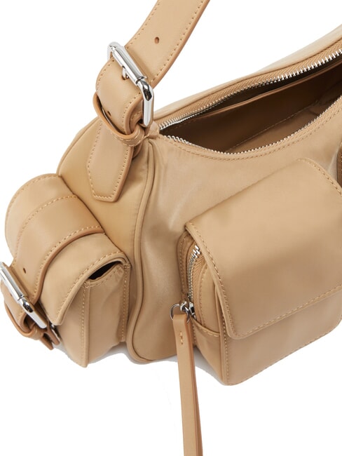 CARGO Umhängetasche mit Taschen beige-rauchgrau-nickel glänzend - Damentaschen