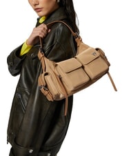 PINKO CARGO Umhängetasche mit Taschen beige-rauchgrau-nickel glänzend - Damentaschen - 5