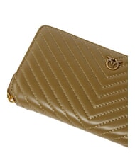 PINKO RYDER Ledergeldbörse Plantagen-Antikgold - Brieftaschen Damen - 4