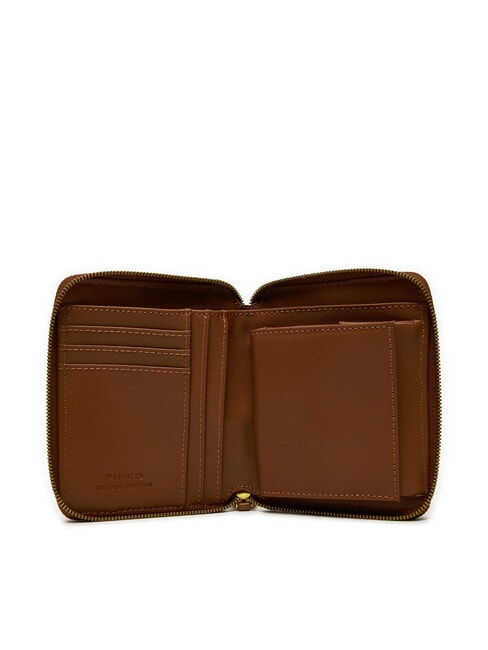 TAYLOR Quilted Geldbörse mit umlaufendem Reißverschluss Leder-Antikgold - Brieftaschen Damen