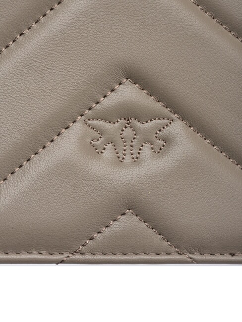 LOVE CLICK CLASSIC Gesteppte Ledertasche Walnuss-Antikgold - Damentaschen