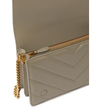 PINKO LOVE CLICK CLASSIC Gesteppte Ledertasche Walnuss-Antikgold - Damentaschen - 6