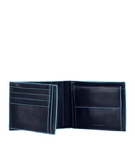 PIQUADRO BLUE SQUARE  Ledergeldbörse mit Klappe Blau - Brieftaschen Herren - 3