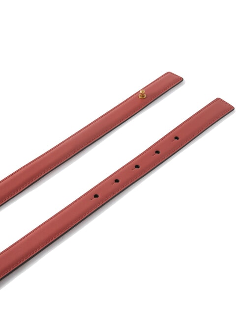 LOVE MINI Schmaler Ledergürtel rot/schwarz-antikgold - Gürtel