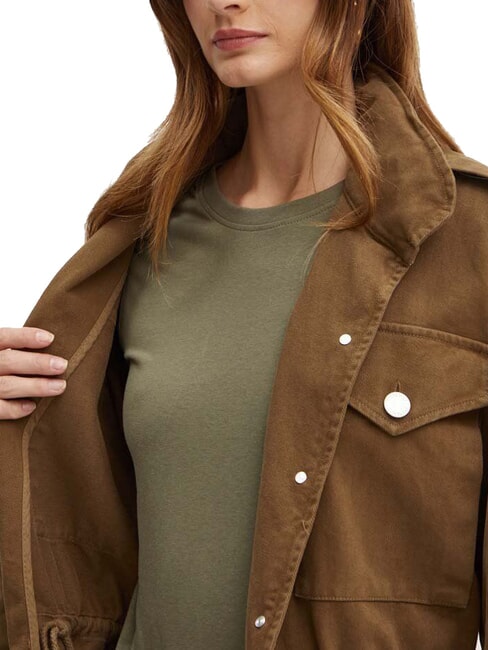 DIATONIA Jeansjacke mit Kordelzug dunkles Olivgrün - Damenjacken