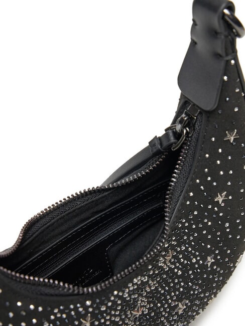 BRIOCHE Mini-Tasche mit Sternen und Strass schwarze Limousine-Gunmetal - Damentaschen