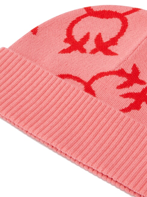 FRAPPATO Jacquard-Cap mit Monogramm rosa/rot - Mützen/Hüte