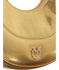 PINKO BRIOCHE Schultertasche aus Metallic-Leder Gold-Gold - Damentaschen - 3