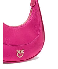 PINKO BRIOCHE Schultertasche aus Metallic-Leder metallisches Fuchsia-Gold - Damentaschen - 4