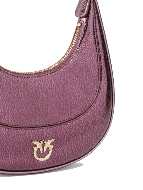 BRIOCHE Schultertasche aus Metallic-Leder metallisches Braun-Gold - Damentaschen