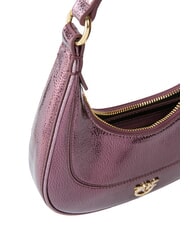 PINKO BRIOCHE Schultertasche aus Metallic-Leder metallisches Braun-Gold - Damentaschen - 4