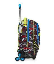SJGANG GANG BORN TO FUN BOY  Abnehmbarer Trolley-Rucksack, 3 Räder Schwarz - Rucksäcke mit Trolleyfunktion - 4