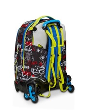SJGANG GANG BORN TO FUN BOY  Abnehmbarer Trolley-Rucksack, 3 Räder Schwarz - Rucksäcke mit Trolleyfunktion - 5