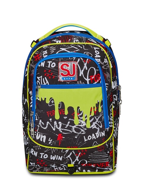 GANG BORN TO FUN BOY  Abnehmbarer Trolley-Rucksack, 3 Räder Schwarz - Rucksäcke mit Trolleyfunktion