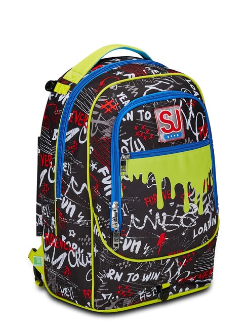 GANG BORN TO FUN BOY  Abnehmbarer Trolley-Rucksack, 3 Räder Schwarz - Rucksäcke mit Trolleyfunktion