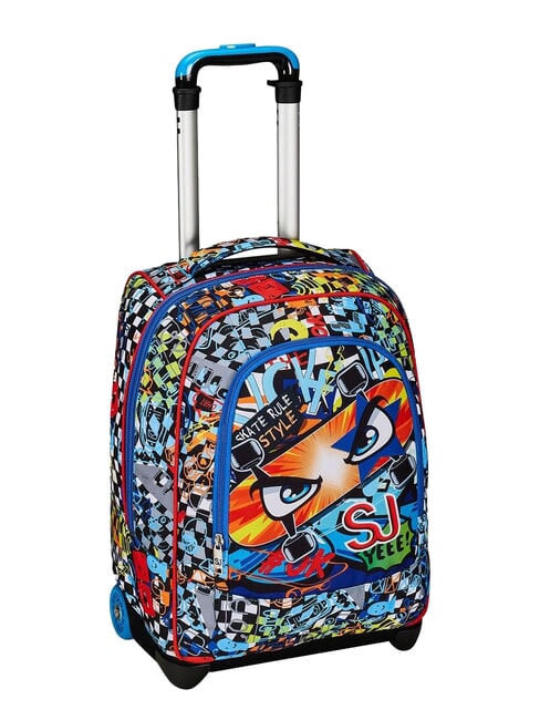 FACCE DA SJ! BIG 2-Rad-Trolley-Rucksack fluoreszierendes Türkis - Rucksäcke mit Trolleyfunktion