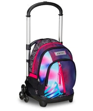 SEVEN FLEX SHADEFULL GIRL Abnehmbarer Trolley-Rucksack, 3 Räder violett - Rucksäcke mit Trolleyfunktion - 3
