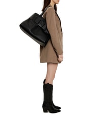 ARMANI EXCHANGE SUSIE SOFT Umh&auml;ngetasche mit Schnalle Schwarz - Damentaschen - 5