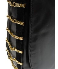 BRACCIALINI NORA Umhängetasche aus Leder Schwarz - Damentaschen - 3