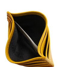 BRACCIALINI BASIC Kartenetui aus Leder mit Metalllogo Gelb - Brieftaschen Damen - 3