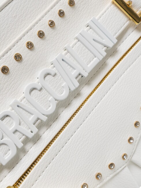 GISELLE Umhängetasche mit Metalllogo Weiß - Damentaschen