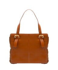 BRACCIALINI NORA Einkaufstasche aus Leder mit Schnallen braun - Damentaschen - 3