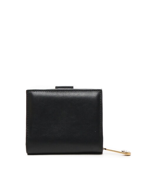 GRAZIA Quadratische Geldb&ouml;rse mit Metalllogo Schwarz - Brieftaschen Damen