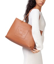 V73 NINETTE Einkaufstasche mit geprägtem Logo Leder - Damentaschen - 5