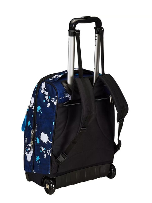SPOTTYBLUE Fester Trolley-Rucksack mit 2 R&auml;dern azur - Rucks&auml;cke mit Trolleyfunktion