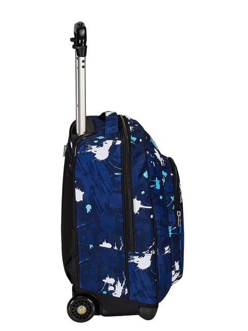 SPOTTYBLUE Fester Trolley-Rucksack mit 2 R&auml;dern azur - Rucks&auml;cke mit Trolleyfunktion