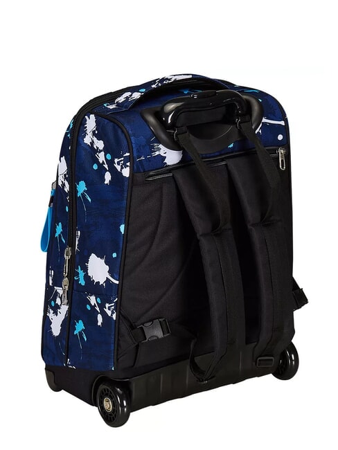 SPOTTYBLUE Fester Trolley-Rucksack mit 2 R&auml;dern azur - Rucks&auml;cke mit Trolleyfunktion