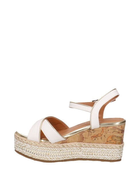 GEO  Hohe Espadrilles-Sandalen Wei&szlig; - Damenschuhe