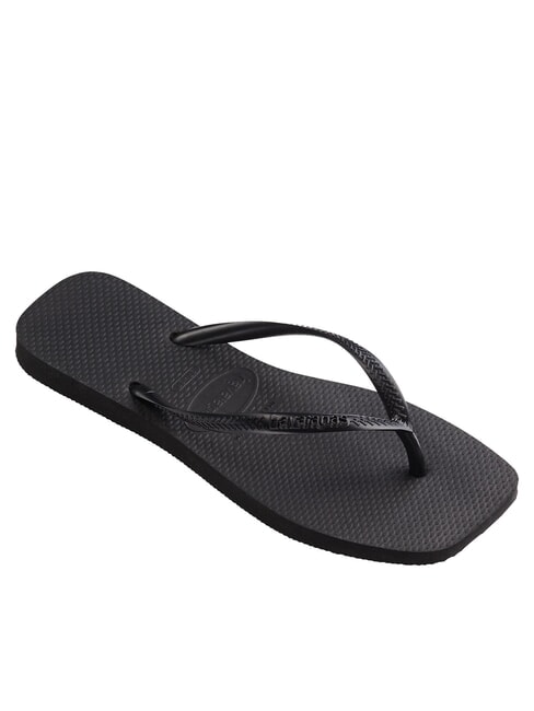SLIM SQUARE Flip-Flops mit quadratischer Zehenpartie SCHWARZ - Damenschuhe