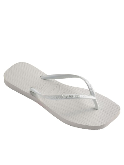 SLIM SQUARE Flip-Flops mit quadratischer Zehenpartie Weiß - Damenschuhe
