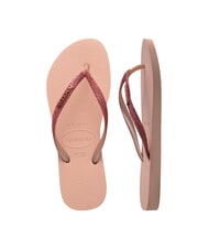 HAVAIANAS SLIM GLITTER II Flip-Flops rosa/rosa - Damenschuhe - 5