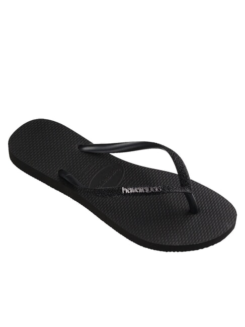SLIM GLITTER II Flip-Flops Schwarz Schwarz - Damenschuhe