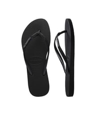 HAVAIANAS SLIM GLITTER II Flip-Flops Schwarz Schwarz - Damenschuhe - 5