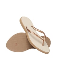 HAVAIANAS SLIM POINT Flip-Flops Roségold/Beige - Damenschuhe - 5