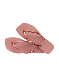 HAVAIANAS SLIM SQUARE Flip-Flops mit quadratischer Zehenpartie KROKUS / ROSE - Damenschuhe - 4