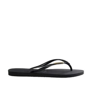 HAVAIANAS SLIM LOGO Flip Flops schwarzes Gold - Damenschuhe - 3