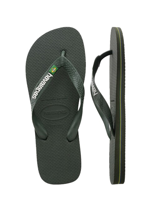 BRASIL LOGO Flip-Flops für Herren grüne Oliven/grüne Oliven - Schuhe Unisex