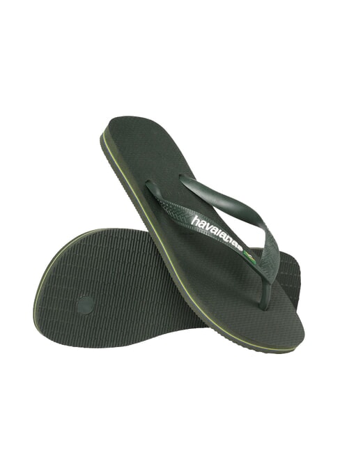BRASIL LOGO Flip-Flops für Herren grüne Oliven/grüne Oliven - Schuhe Unisex