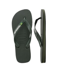 HAVAIANAS BRASIL LOGO Flip-Flops für Herren grüne Oliven/grüne Oliven - Schuhe Unisex - 4