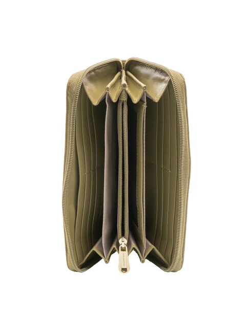 MELLOW Große Geldbörse aus Leder mit Reißverschluss Aloe - Brieftaschen Damen