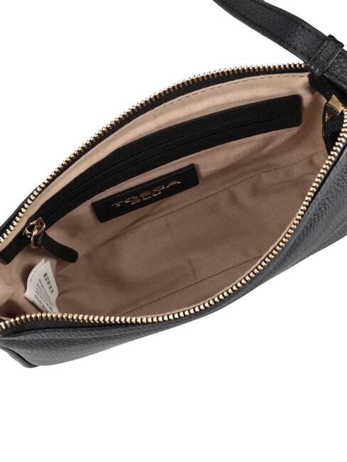 MOONY BAGS Umh&auml;ngetasche aus Leder Schwarz - Damentaschen