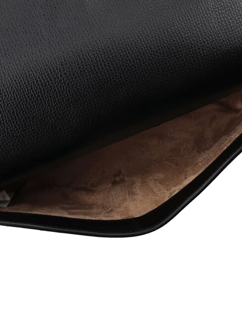 BIANCA Leder-Umhängetasche mit Kette Schwarz - Damentaschen