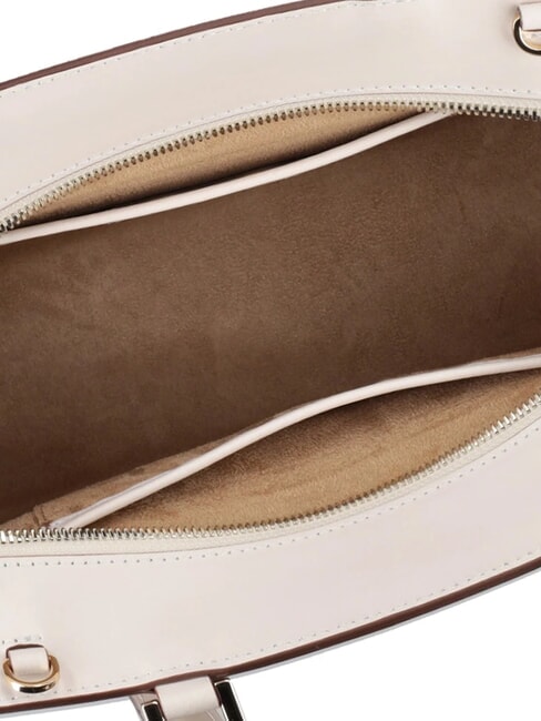 AMELIA Lederhandtasche mit Charm Weißes Elfenbein - Damentaschen